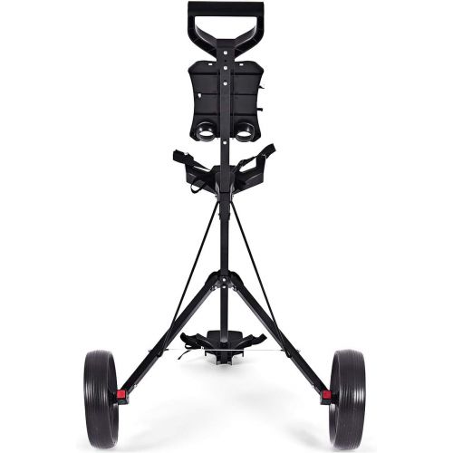  Tangkula Golf Push Pull Cart, Lightweight Foldable 2 Wheels Push Pull Golf Cart Trolley, Walking Push Golf Cart