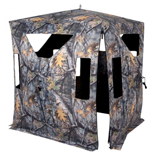  Tangkula 78‘ Hunting Blind Outdoor Hunting Tent with Stool Set Pop Up Portable Includes Backpack Removable Camo Mesh Waterproof Hunting Blind Ten