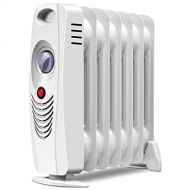 Tangkula Oil Filled Radiator Heater, 700W Portable Space Heater Radiator with Adjustable Thermostat, Overheat & Tip-Over Protection, Electric Oil Heater for Home, Bedroom, Indoor u
