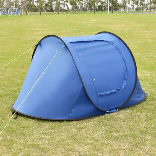  Tangkula 2-3 Person Camping Tent Waterproof Outdoor Sports Hiking Tavel Automatic Pop Up Quick Shelter Tent