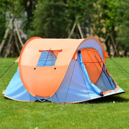  Tangkula Portable Automatic Pop-up Tent Water Resistant & UV Protection Camping Hiking Carry Bag