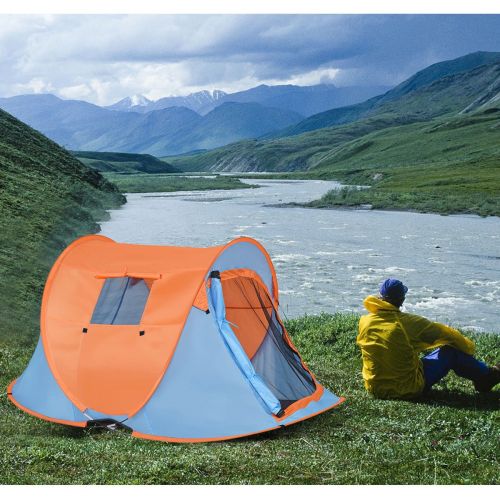  Tangkula Portable Automatic Pop-up Tent Water Resistant & UV Protection Camping Hiking Carry Bag