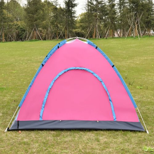  Tangkula 2-3 Person Camping Tent Waterproof Outdoor Sports Hiking Double Layer with Bag