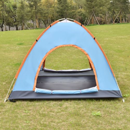  Tangkula 2-3 Person Camping Tent Waterproof Outdoor Sports Hiking Double Layer with Bag