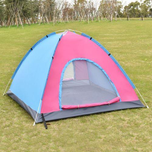  Tangkula 2-3 Person Camping Tent Waterproof Outdoor Sports Hiking Double Layer with Bag