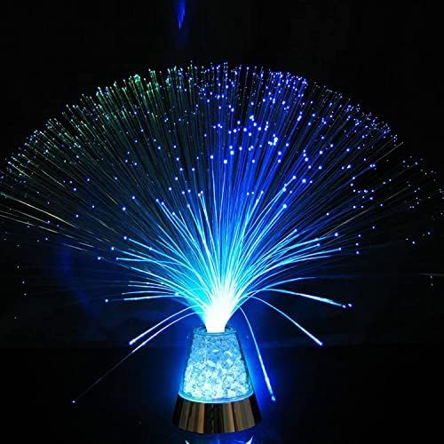  TankerStreet Fiber Optic Lamp mit Farbe-Changing Crystals LED Licht Glacier Nachtlicht fuer Geburtstag Weihnachten Halloween Valentinstag Hochzeit Dinner Party Schlafzimmer Tabelle