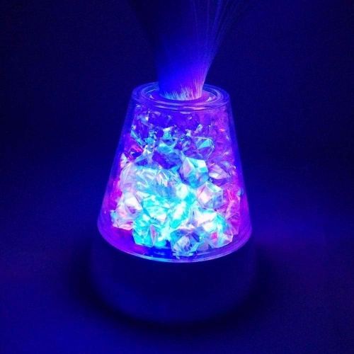  TankerStreet Fiber Optic Lamp mit Farbe-Changing Crystals LED Licht Glacier Nachtlicht fuer Geburtstag Weihnachten Halloween Valentinstag Hochzeit Dinner Party Schlafzimmer Tabelle