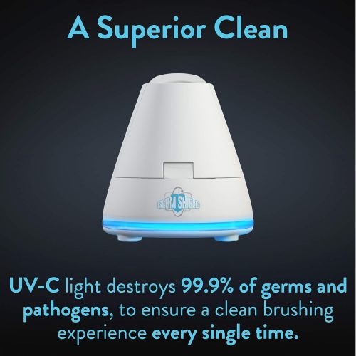  TAO Clean Germ Shield UV Sanitizer ? Universal Cleaning Station That Accommodates All Manual and Electric Toothbrushes, Travel Friendly, Kills 99.9% of Germs
