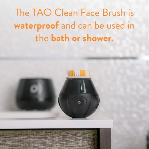  Tao Clean TAO Clean Aura Clean Orbital Facial Cleansing Brush & Cleaning Station, Deep Space Black