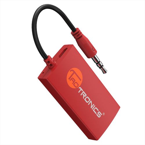 TaoTronics Wireless Portable Bluetooth Transmitter Connected to 3.5mm Audio Devices, Paired with Bluetooth Receiver, TV Ears, A2DP Stereo Music Transmission, aptX Low Latency