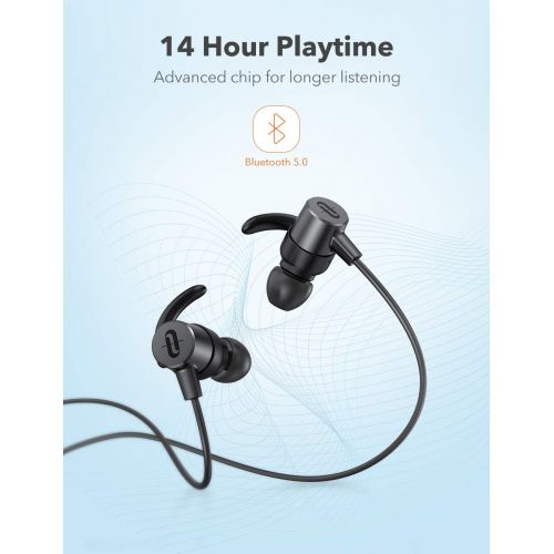  [아마존 핫딜]  [아마존핫딜]TaoTronics Wireless Earphones Bluetooth 5.0 Sports Magnetic Earbuds TT-BH072 aptX HD Audio 14 Hours Playtime 3 Eq Setting CVC 8.0 Noise cancellation Bulit-In Mic IPX6 Waterproof