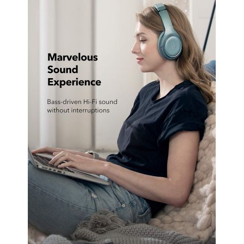  [아마존 핫딜]  [아마존핫딜]TaoTronics Active Noise Cancelling Headphones [2019 Upgrade] Bluetooth Headphones Soundsurge 60 Over Ear Headphones Sound Deep Bass, Quick Charge, 30 Hours Playtime for Travel Work