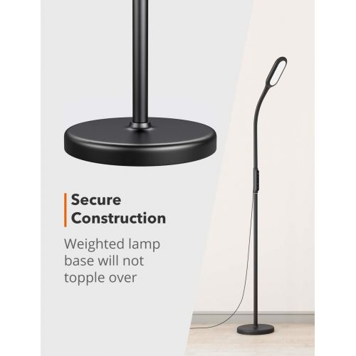  [아마존 핫딜]  [아마존핫딜]TaoTronics LED Floor Lamp 5 brightness levels & 3 colors, 1815 Lumens & 50,000 Hours, Flexible Gooseneck Dimmable Floor Lamp for Reading Living Room, Touch Control, Philips Enabled