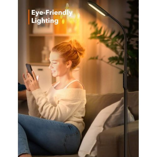  [아마존 핫딜]  [아마존핫딜]TaoTronics LED Floor Lamp 5 brightness levels & 3 colors, 1815 Lumens & 50,000 Hours, Flexible Gooseneck Dimmable Floor Lamp for Reading Living Room, Touch Control, Philips Enabled