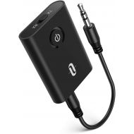 [아마존 핫딜]  [아마존핫딜]TaoTronics Bluetooth 5.0 Transmitter and Receiver, 2-in-1 Wireless 3.5mm Adapter (aptX Low Latency, 2 Devices Simultaneously, For TV/Home Sound System)