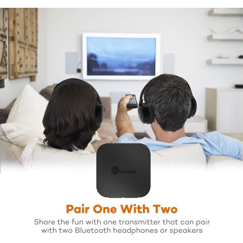  [아마존 핫딜] [아마존핫딜]TaoTronics Bluetooth 5.0 Transmitter/Receiver, Wireless 3.5mm Audio Adapter (aptX Low Latency, Pair 2 at Once, for TV/Car Sound System, Volume Control)