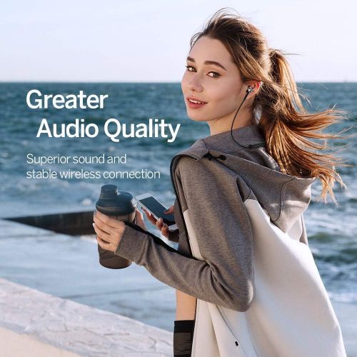  [아마존 핫딜] [아마존핫딜]TaoTronics Active Noise Cancelling Neckband Bluetooth Headphones ANC Bluetooth 5.0 Wireless Headphones with Built-in Magnets IPX5 Splashproof 16 Hour Playtime [2019 Upgrade]