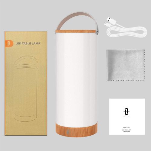  [아마존 핫딜] [아마존핫딜]TaoTronics Rechargeable Touch Sensor Bedside Lamp, LED Table Lamps for Bedroom with Internal Battery up to 110 Hours Operation, 3000-3500K Color Temperature