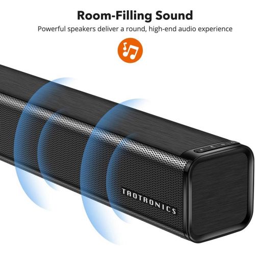  [아마존 핫딜] [아마존핫딜]Soundbar, TaoTronics Three Equalizer Mode Audio Speaker for TV, 32-Inch Wired & Wireless Bluetooth 4.2 Stereo Soundbar, Optical/Aux/RCA Connection, Wall Mountable, Remote Control