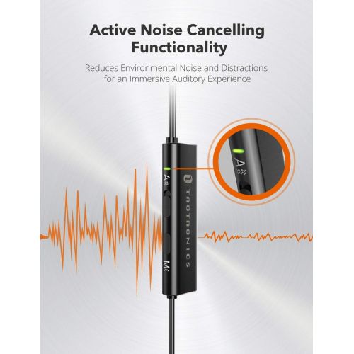  [아마존 핫딜] [아마존핫딜]TaoTronics Active Noise Cancelling Headphones [Upgraded] Wired Earbuds In Ear Stereo Awareness Monitor Earphones with Microphone (15 Hours Playtime, 3.5mm Jack, Black)