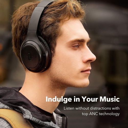  [아마존 핫딜] [아마존핫딜]TaoTronics Active Noise Cancelling Headphones [2019 Upgrade] Bluetooth Headphones SoundSurge 60 Over Ear Headphones Sound Deep Bass, Quick Charge, 30 Hours Playtime for Travel Work