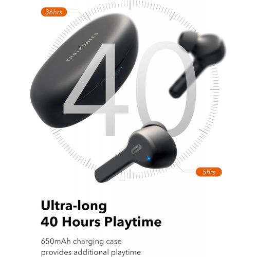  [아마존 핫딜] [아마존핫딜]TaoTronics True Wireless Earbuds Bluetooth 5.0 TWS In-Ear Earphones with Charging Case and Built-in Microphones Easy-pair Sweatproof Mini Touch Control Earbuds 40 Hours Playtime TT