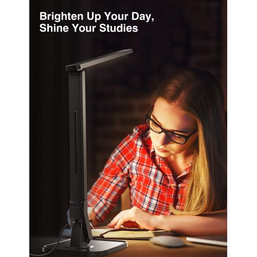  [아마존 핫딜] [아마존핫딜]TaoTronics LED Desk Lamp with USB Charging Port, 4 Lighting Modes with 5 Brightness Levels, 1h Timer, Touch Control, Memory Function,14W, Official Member of Philips EnabLED Licensi