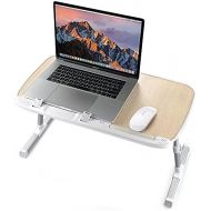 [아마존핫딜][아마존 핫딜] Laptop Desk for Bed, TaoTronics Lap Desks Bed Trays for Eating and Laptops Stand Lap Table, Adjustable Computer Tray for Bed, Foldable Bed Desk for Laptop and Writing in Sofa and C