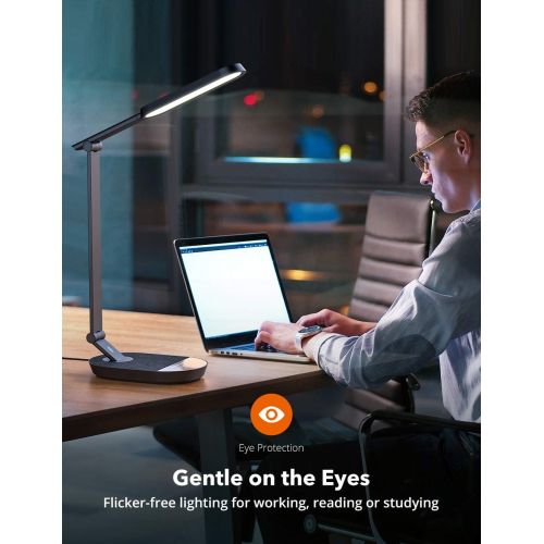  [아마존핫딜][아마존 핫딜] TaoTronics LED Desk Lamp, Eye-caring Table Lamps, Dimmable Office Lamp with 5V/2A USB Port, 5 Color Modes, Adjustable Brightness, Touch Control, Timer, Night Light