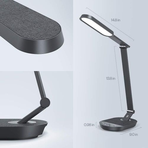  [아마존핫딜][아마존 핫딜] TaoTronics LED Desk Lamp, Eye-caring Table Lamps, Dimmable Office Lamp with 5V/2A USB Port, 5 Color Modes, Adjustable Brightness, Touch Control, Timer, Night Light