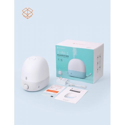  [아마존핫딜][아마존 핫딜] TaoTronics Humidifiers for Bedroom, 2.5L Ultrasonic Cool Mist Humidifier Essential Oil Diffuser for Babies Baby Large Room Home Office with Night Light, BPA-Free and Waterless Auto