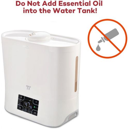  [아마존핫딜][아마존 핫딜] TaoTronics Cool Mist Humidifier, Ultrasonic Humidifiers for Large Bedroom Home Baby, Top Refill Design, Quiet Operation, LED Display with Humidistat, Waterless Auto Shut-off (1.06