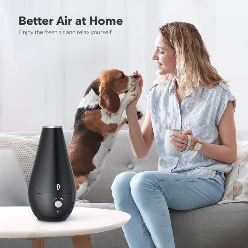  [아마존 핫딜] TaoTronics Cool Mist Humidifiers for Babies [BPA Free], Quiet and Small Ultrasonic Humidifier for Bedroom Nightstand, Space-Saving, Filterless, Auto Shut Off-(1.8L/0.48 Gallon, US