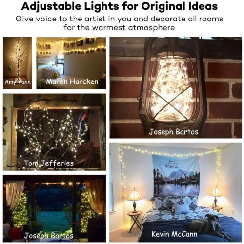  [아마존 핫딜] TaoTronics LED String Lights 66ft 200 LEDs Dimmable Festival Decorative Lights for Seasonal Holiday, Complete Waterproof,UL Listed(Copper Wire Lights,Warm White)-2 Pack