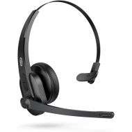 [아마존 핫딜] TaoTronics Trucker Bluetooth Headset with Microphone, Wireless Headset Noise Cancelling Mic, On Ear Bluetooth Headphones Noise Reduction, Bluetooth 5.0, 34H for Truck Driver Office