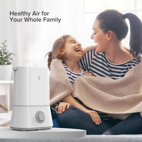  TaoTronics Ultrasonic Humidifiers for Babies, 4L Quiet Cool Mist Humidifier for Bedroom, 12-50 Hours, Nano-coating, Easy to Clean, Auto Shut-Off (1.06 Gallon US 110V)