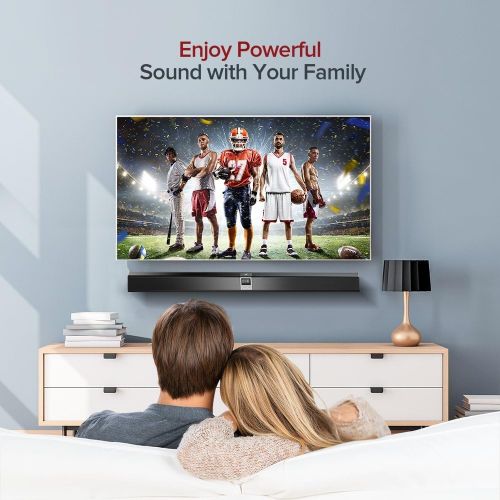  Sound bar, TaoTronics Sound bars for TV, 40-Inch Soundbar for TV with Bluetooth and Wired Connections, Bluetooth 4.2 Speaker with Built-in Subwoofers, Deep Bass, Display Screen, Ho