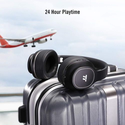  TaoTronics Active Noise Cancelling Bluetooth Headphones, Durable Over Ear Headphones with Soft Protein Ear Pads & 24 Hour Playtime, Foldable, CVC 6.0 Noise Cancelling Mic Wireless