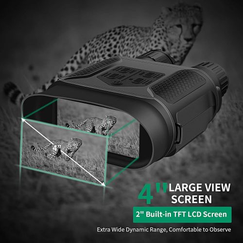  [아마존베스트]Taotuo Night Vision Goggles, Night Vision Binoculars with 1300ft Viewing Range, 32GB TF Card, 4” Large Screen, 3.5-7x 31mm Digital Zoom Infrared Night Vision for Hunting Surveillance,Take