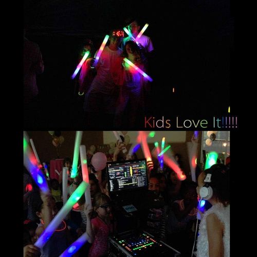  [아마존베스트]Taotuo 30 PCS LED Light Up Foam Sticks-Led Foam Sticks with Three Modes Color Effect Light Sticks for Parties, Weddings, Raves, Concert, Halloween