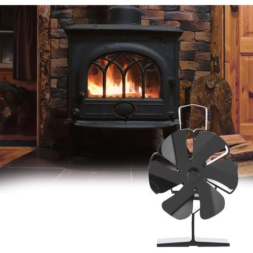  Taotuo Heat Powered Stove Fan,Fireplace Fan,6 Blades Wood Stove Fan Non Electric Silent Fireplace Fan for Wood/Pellet/Log Stoves/Fireplace,Efficiently Circulate Warm Air Saving Fue