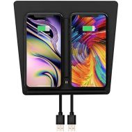 [아마존 핫딜] [아마존핫딜]TapTes Model 3 Wireless Charger Dual Qi Wireless Smartphone Charging Pad M3 Car Interior Center Console Accessories for Any Qi Enable Phone, Compatible with Tesla Model 3 - No Soft