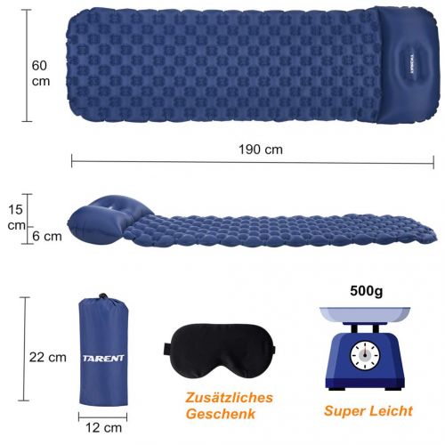  [아마존 핫딜]  [아마존핫딜]Tarent Isomatte/Aufblasbare Luftmatte Ultraleicht Kleines Packmass, Camping Matratze und Isomatten, Schlafmatte fuer Outdoor, Reise, Strand