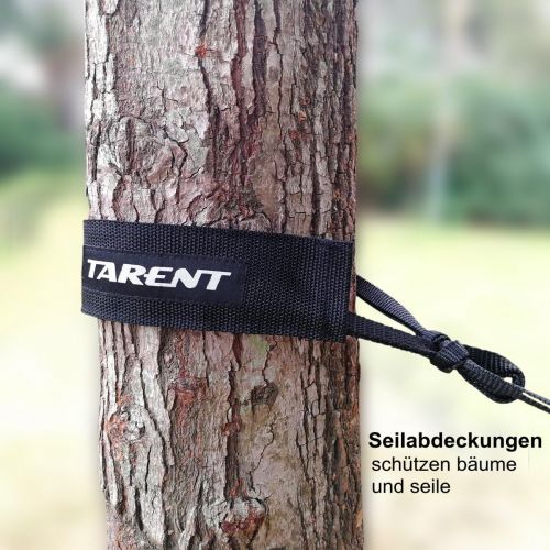  Tarent Hangematte Outdoor Ultraleicht mit Seilabdeckungen,300kg Tragkraft Hammock (270x140 cm),Atmungsaktiver,Schnell Trocknender Nylon Fallschirm，Hangematten