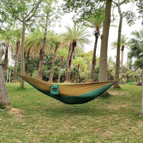  Tarent Hangematte Outdoor Ultraleicht mit Seilabdeckungen,300kg Tragkraft Hammock (270x140 cm),Atmungsaktiver,Schnell Trocknender Nylon Fallschirm，Hangematten