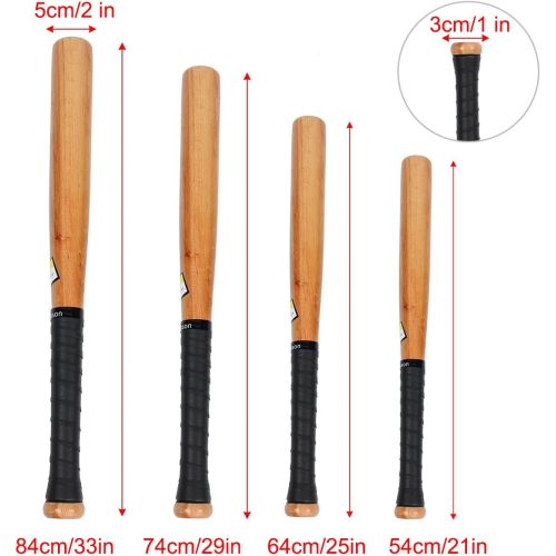  TargetEvo Natural Wood Baseball Bat Outdoor Sports Slugger Wooden Bat Self Defense Rounder Bat 21 25 29 33