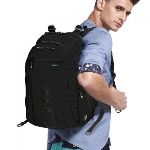 타거스 Targus Spruce EcoSmart Backpack for 15.6 Inch Laptops, Black (TBB013US)