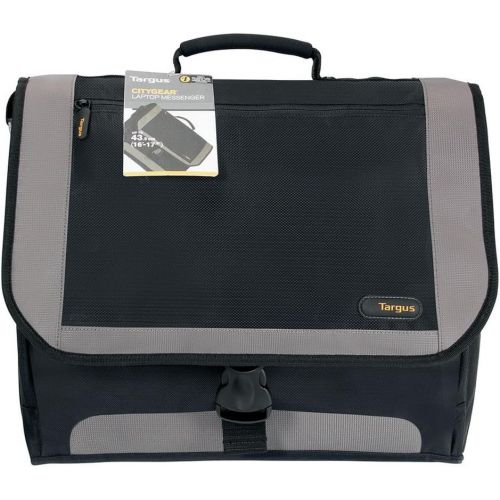 타거스 Targus CityGear Atlanta Messenger Case for 13.3 Inch Notebooks, Black with Grey (TCG213T)