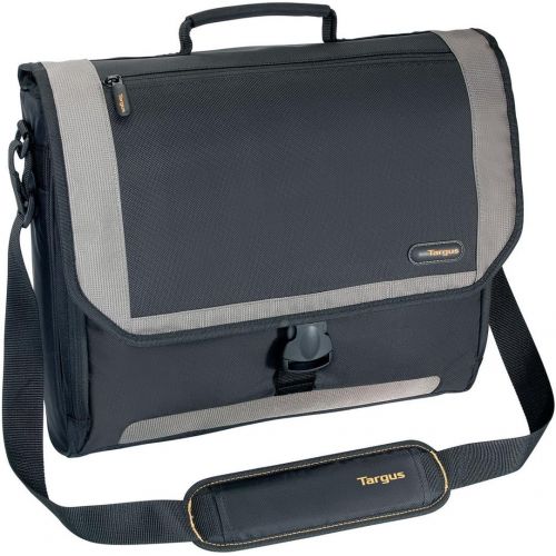 타거스 Targus CityGear Atlanta Messenger Case for 13.3 Inch Notebooks, Black with Grey (TCG213T)