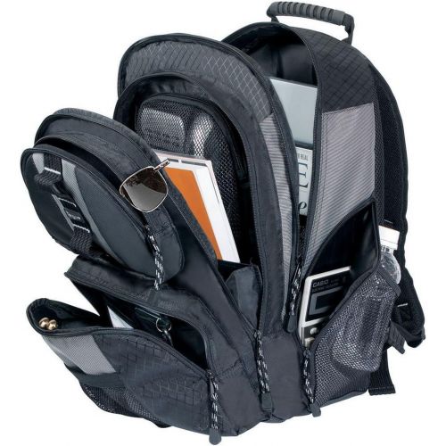 타거스 Targus Sport Backpack for 15.4-Inch Laptops, Black with Gray Accents (TSB212)